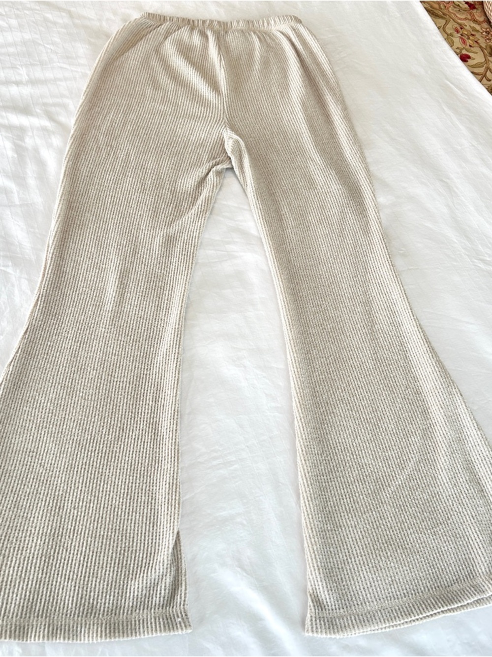 Better / Together Set Pants and Top Lounge Wear Cream Knit Women's size Large - Picture 5 of 14